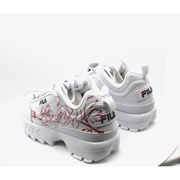 Fila Big Girls Disruptor Ii Floral Embroidered Cas - Picture 7 of 7